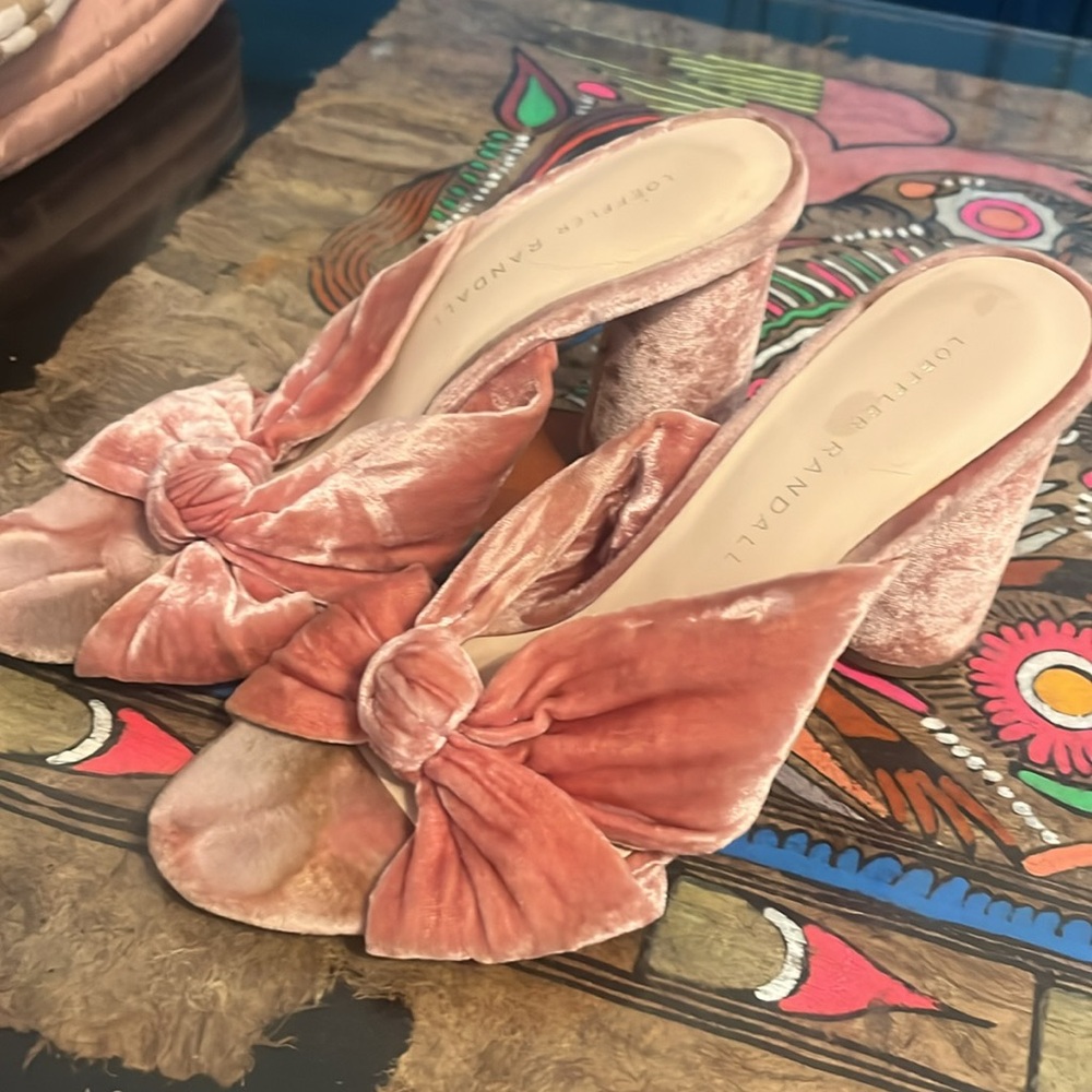 Loeffler Randal Pink Velvet Knotted Corrine Heels🎉 - Picture 3 of 6